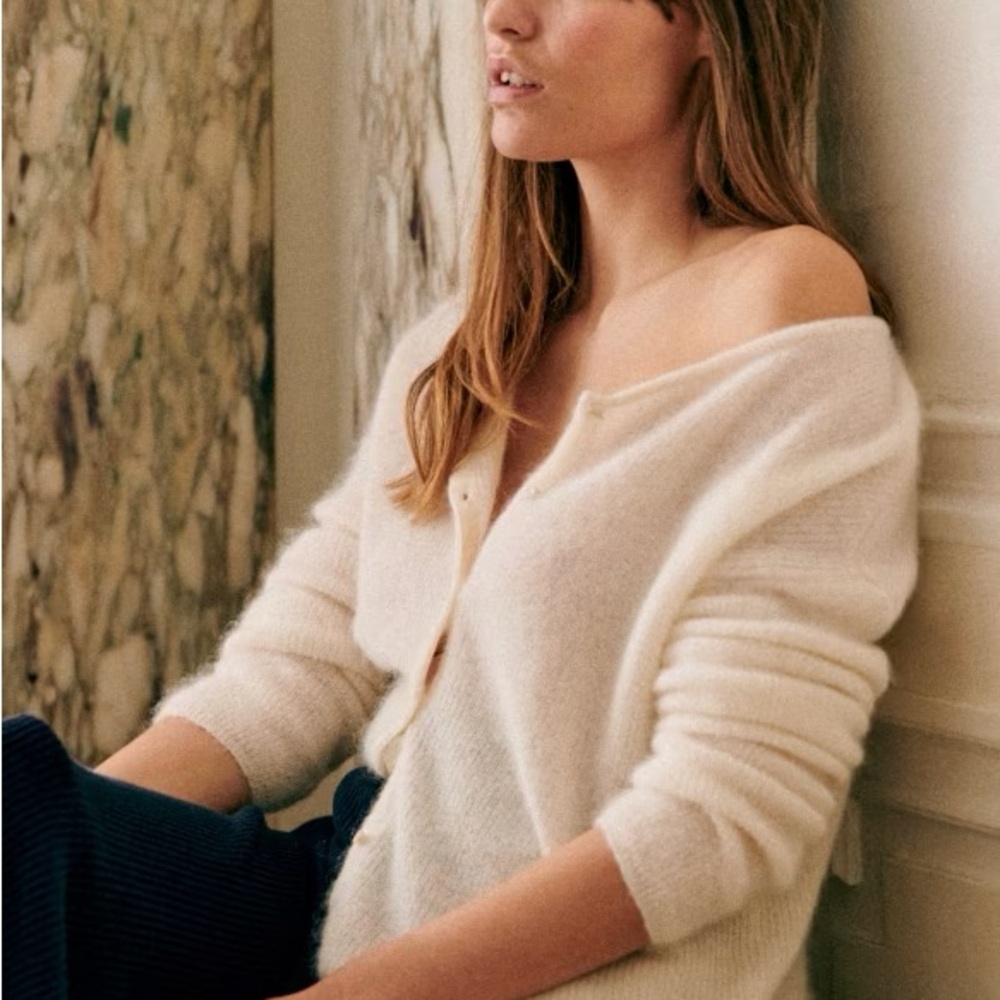 Sezane Gaspard Cardigan - Ecru - XS